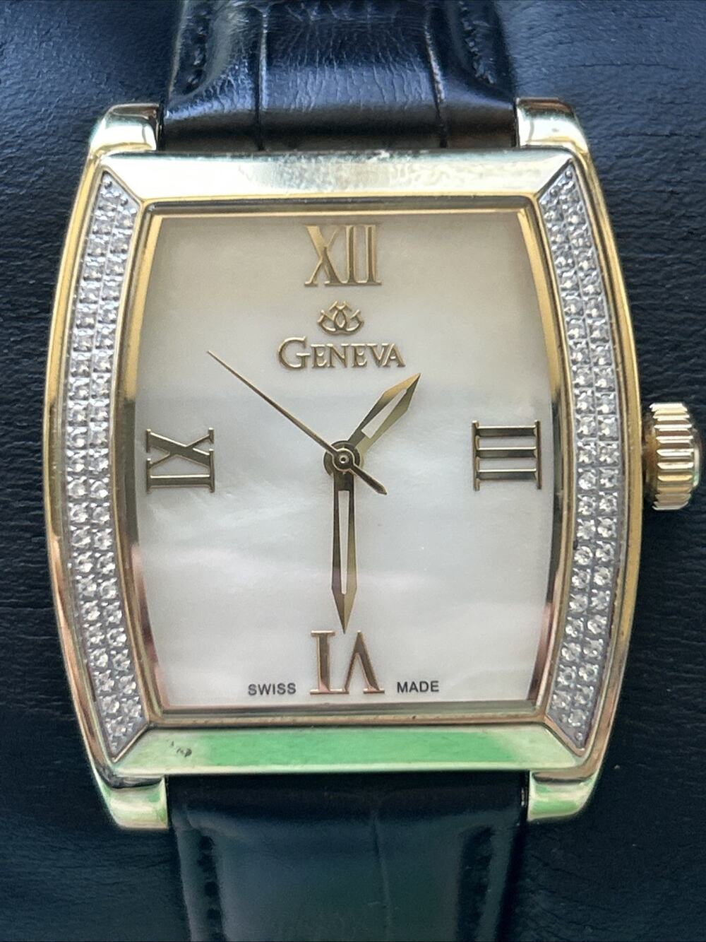Geneva Swiss Made MOP Dial Quartz Watch